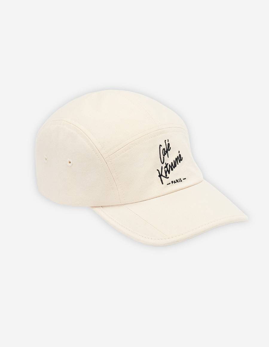 Beige Men\'s Maison Kitsune Cafe Kitsune 5p Caps | AU-H0598