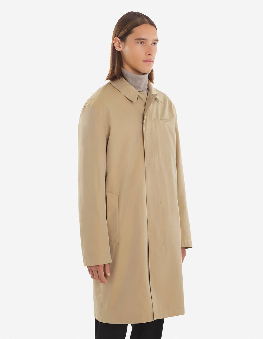 Beige Men's Maison Kitsune Car Coats | AU-L0343