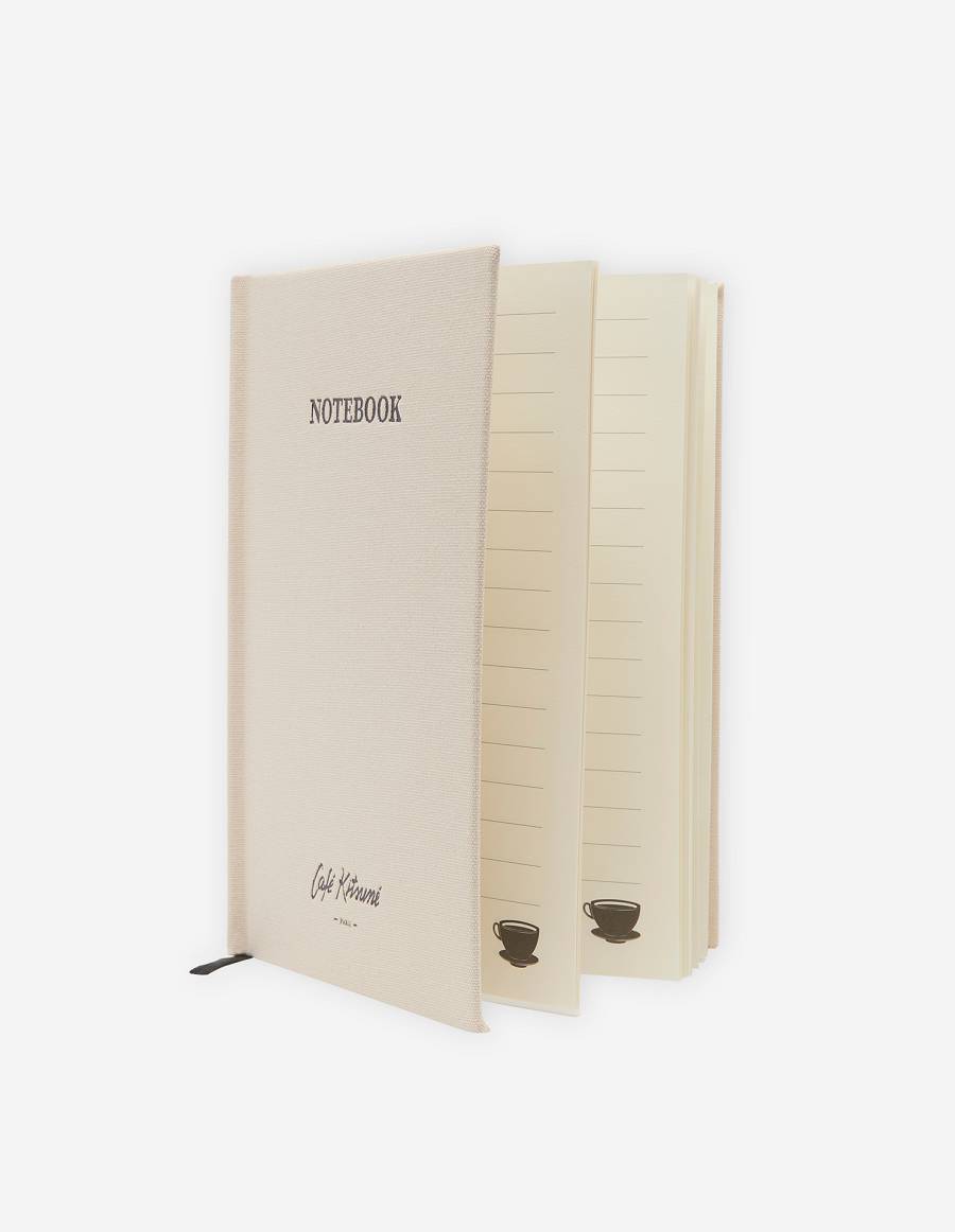 Beige Men's Maison Kitsune Notebook Cafe Kitsune Accessories | AU-G0356