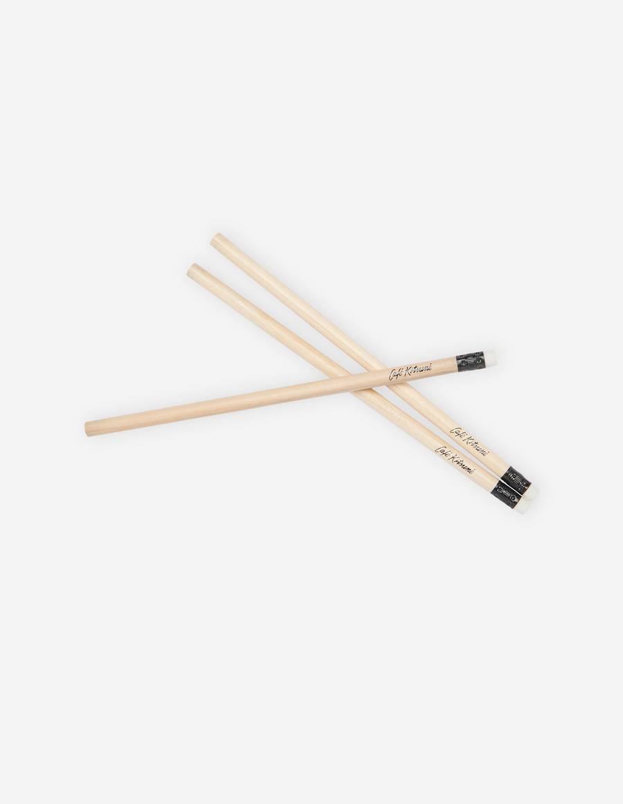 Beige Men's Maison Kitsune Pack Of 3 Pencils Cafe Kitsune Accessories | AU-M0721