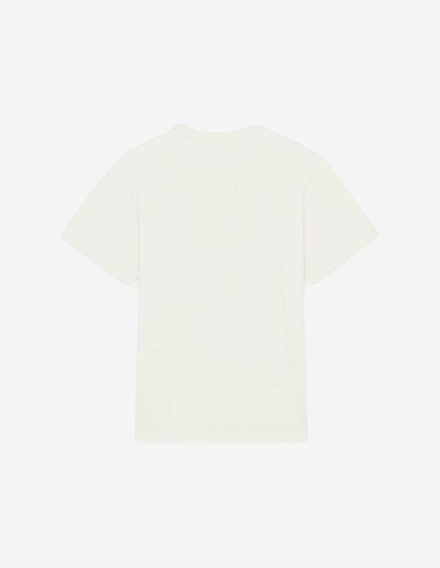 Beige Men's Maison Kitsune Pastel Composition Classic T Shirts | AU-M0M09