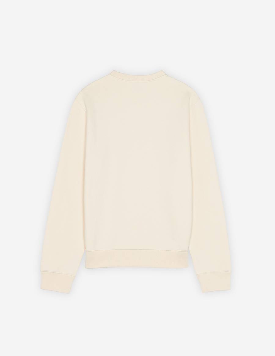 Beige Men's Maison Kitsune Rue Richelieu Regular Sweatshirts | AU-M0286