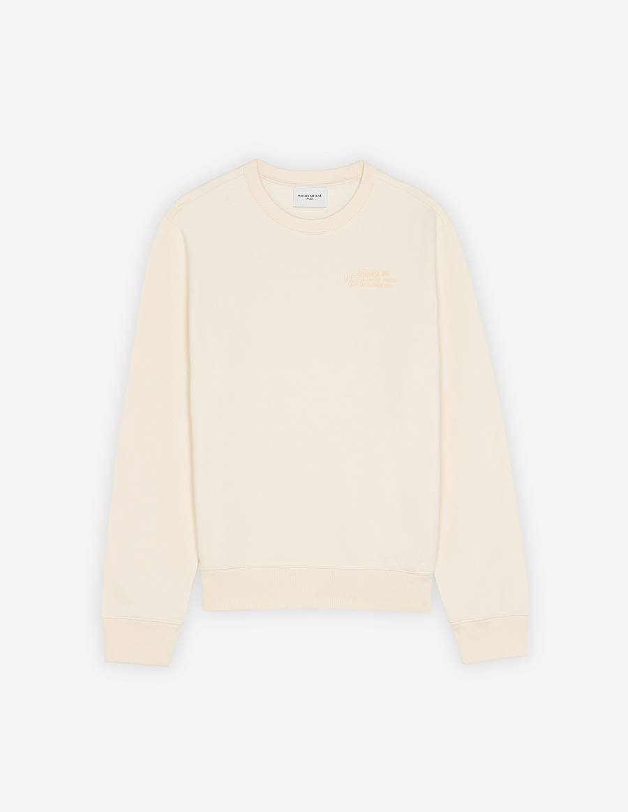 Beige Men\'s Maison Kitsune Rue Richelieu Regular Sweatshirts | AU-M0286