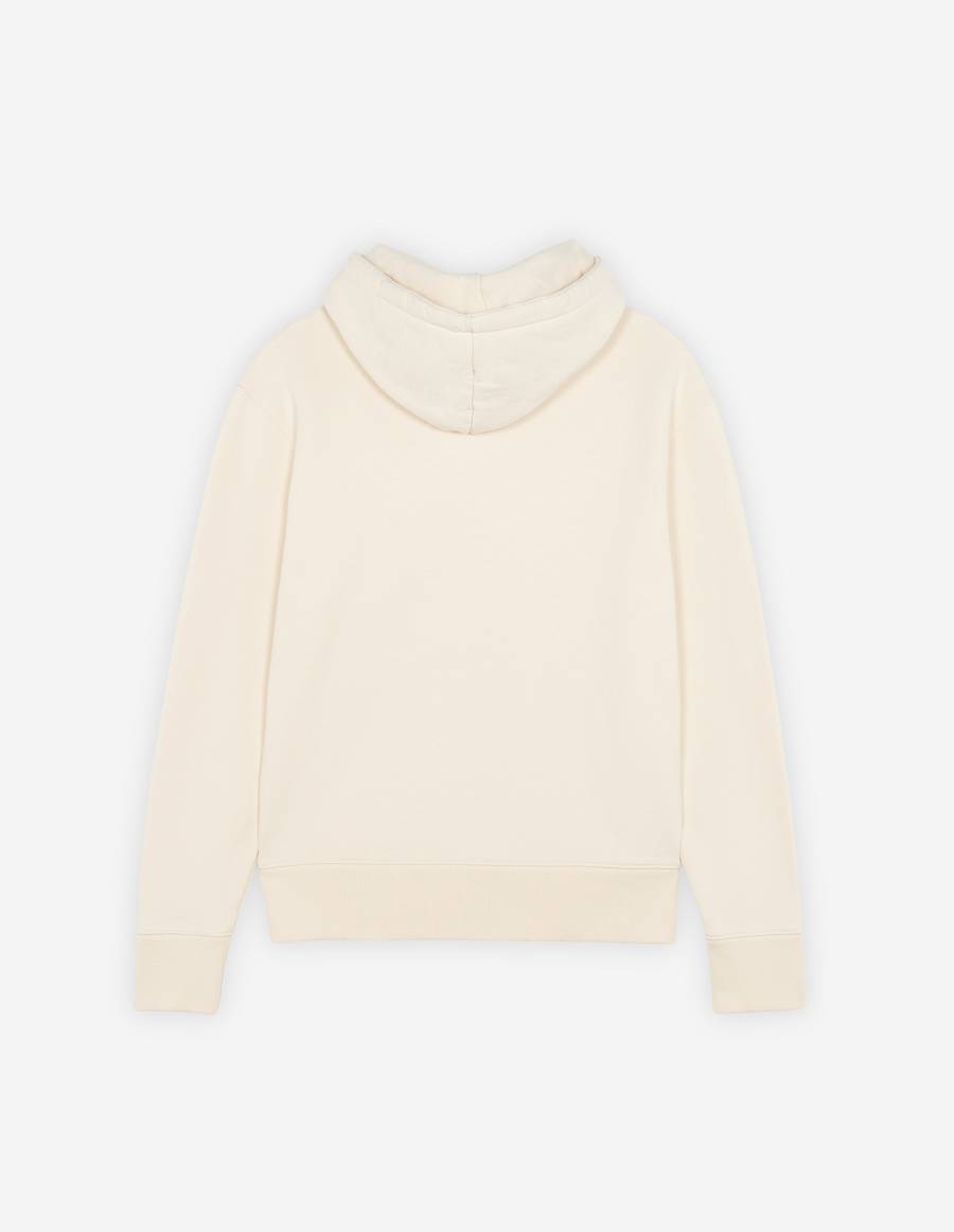 Beige Men's Maison Kitsune Rue Richelieu Classic Hoodies | AU-Q0311