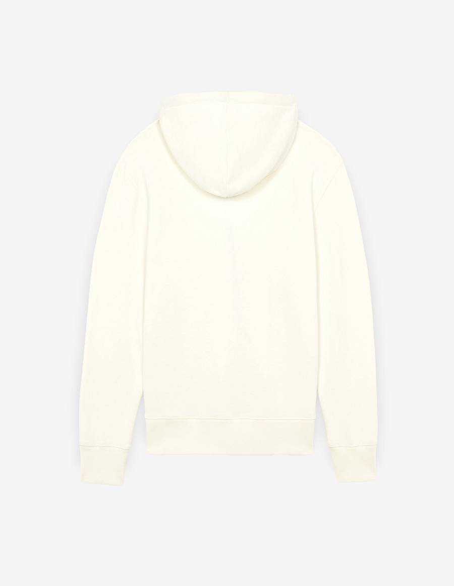 Beige Women's Maison Kitsune Chillax Fox Patch Classic Hoodies | AU-F0538