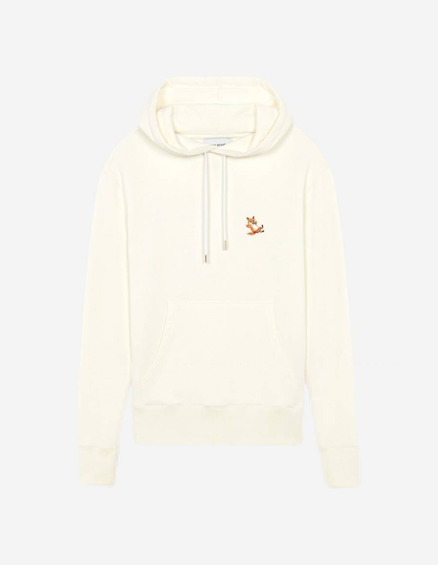 Beige Women\'s Maison Kitsune Chillax Fox Patch Classic Hoodies | AU-F0538