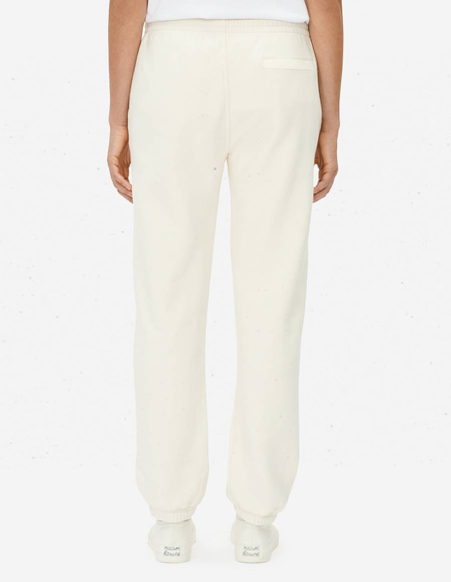 Beige Women's Maison Kitsune Rue Richelieu Drawsting Regular Jog Pants | AU-F0422