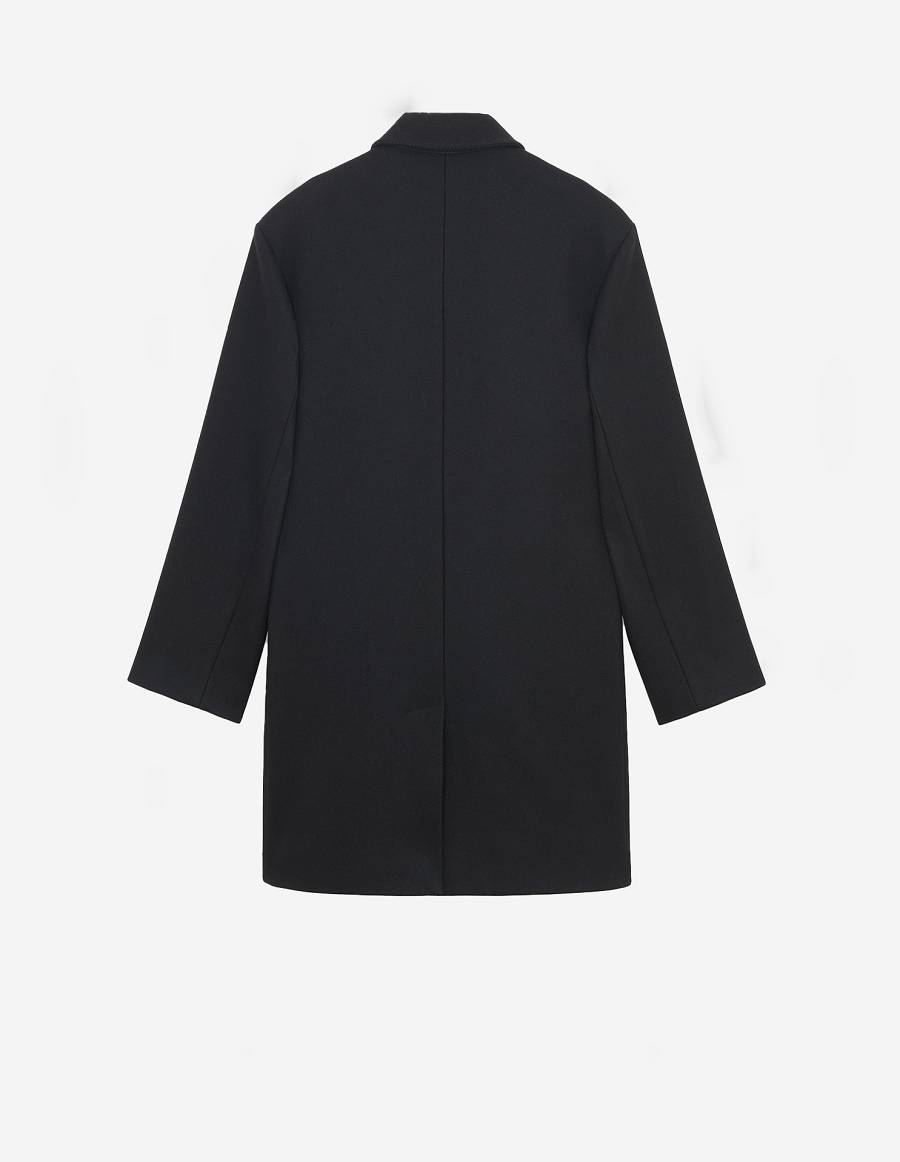 Black Men's Maison Kitsune Bill Coats | AU-S0299