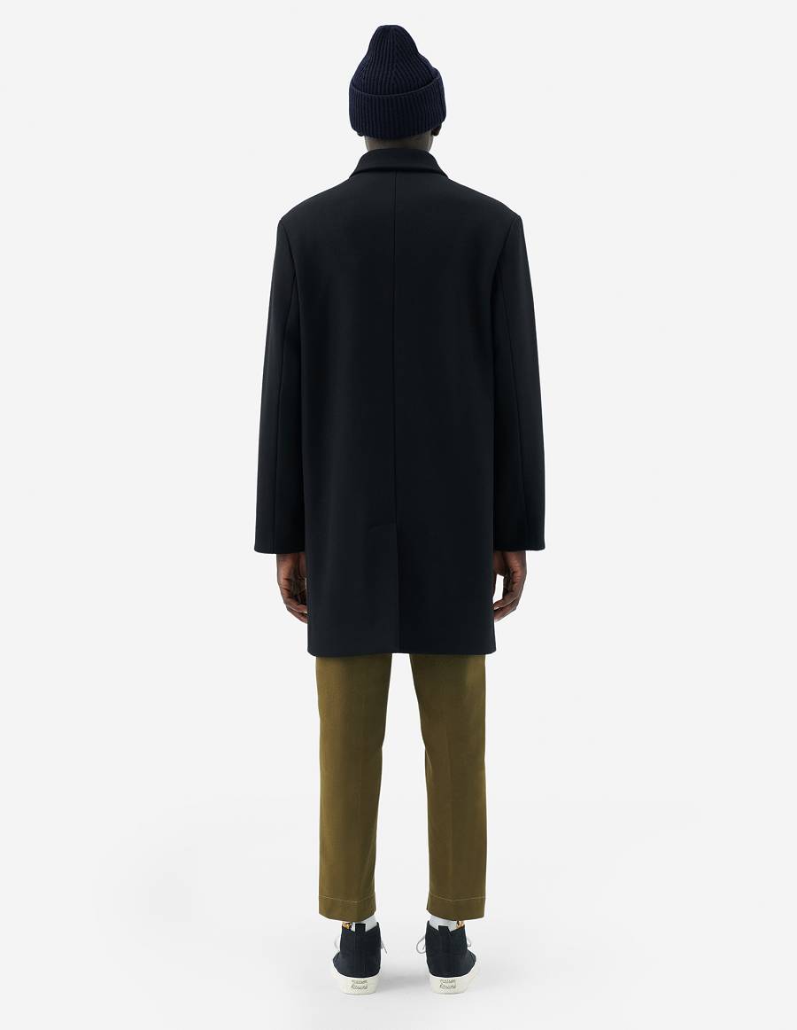 Black Men's Maison Kitsune Bill Coats | AU-S0299