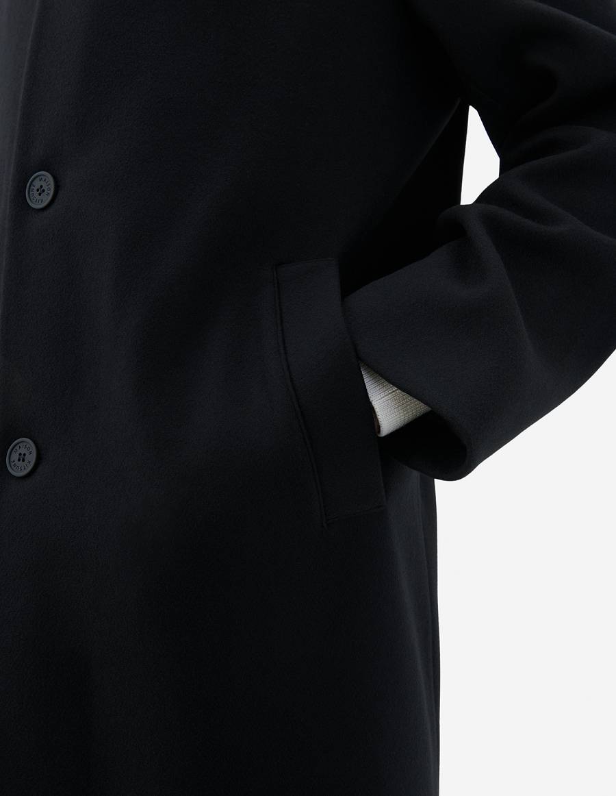 Black Men's Maison Kitsune Bill Coats | AU-S0299