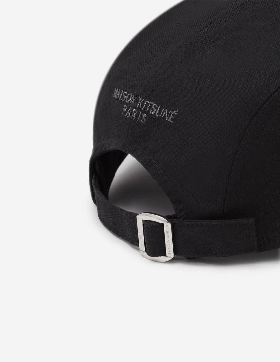 Black Men's Maison Kitsune Bill Rebholz 5p Caps | AU-A0176