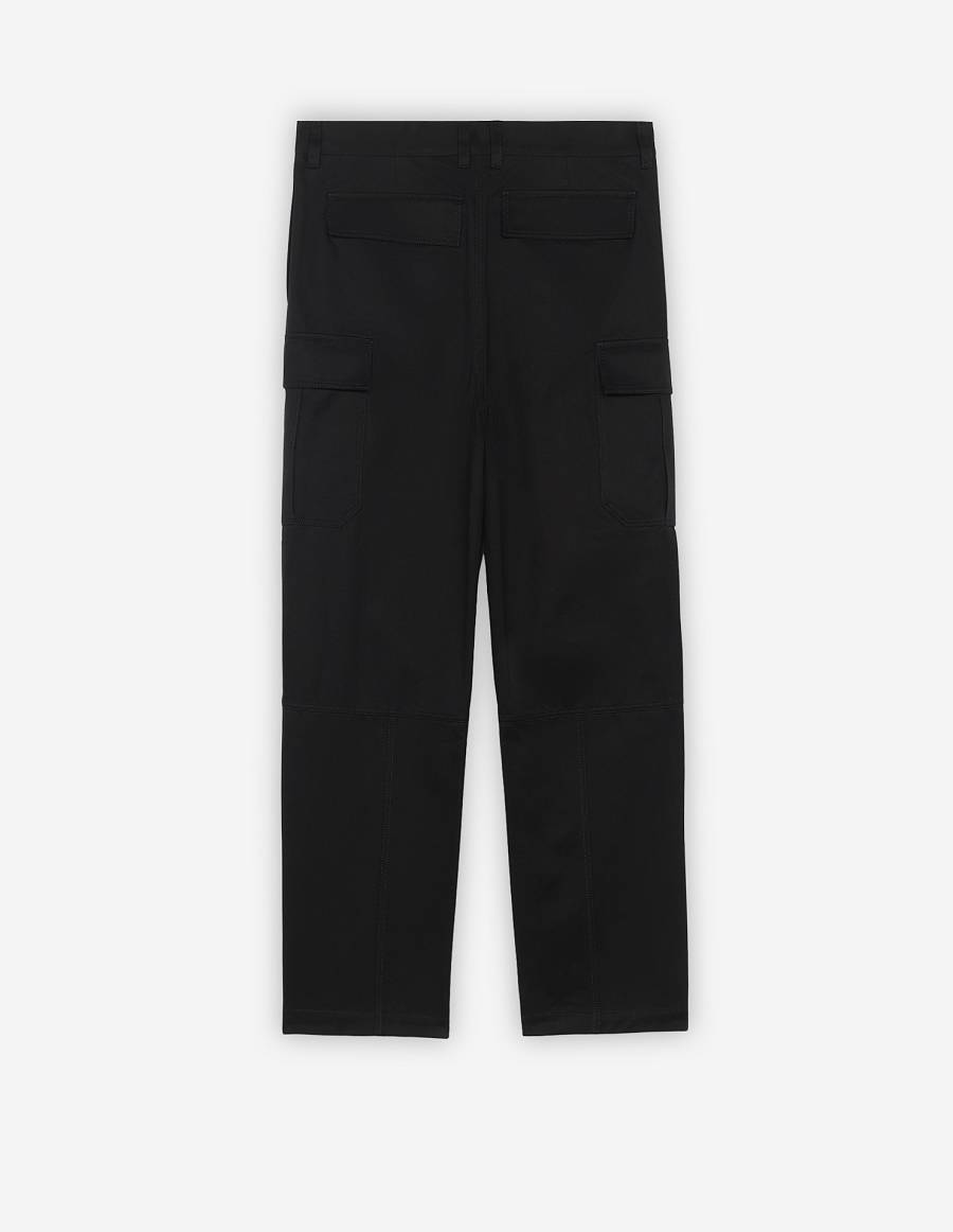 Black Men's Maison Kitsune Cafe Army Pants | AU-Y0179