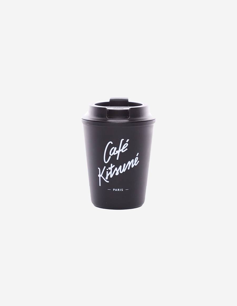 Black Men's Maison Kitsune Cafe Kitsune Coffee Tumbler Accessories | AU-M0953