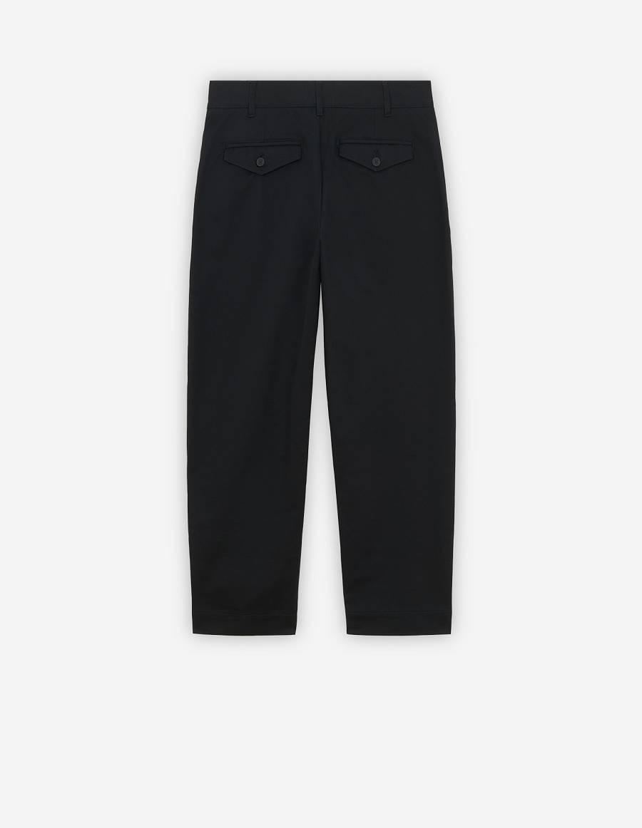 Black Men's Maison Kitsune Carrot Pants | AU-C869