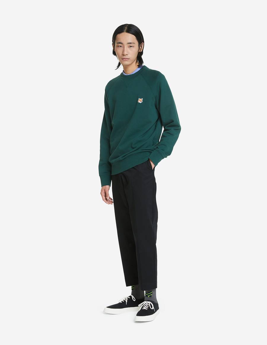 Black Men's Maison Kitsune Carrot Pants | AU-C869