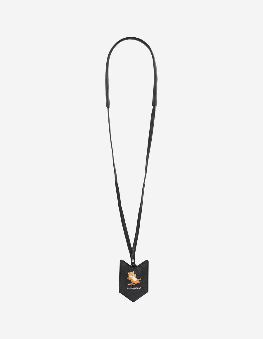 Black Men\'s Maison Kitsune Chillax Fox Key Holder Bags | AU-H0337