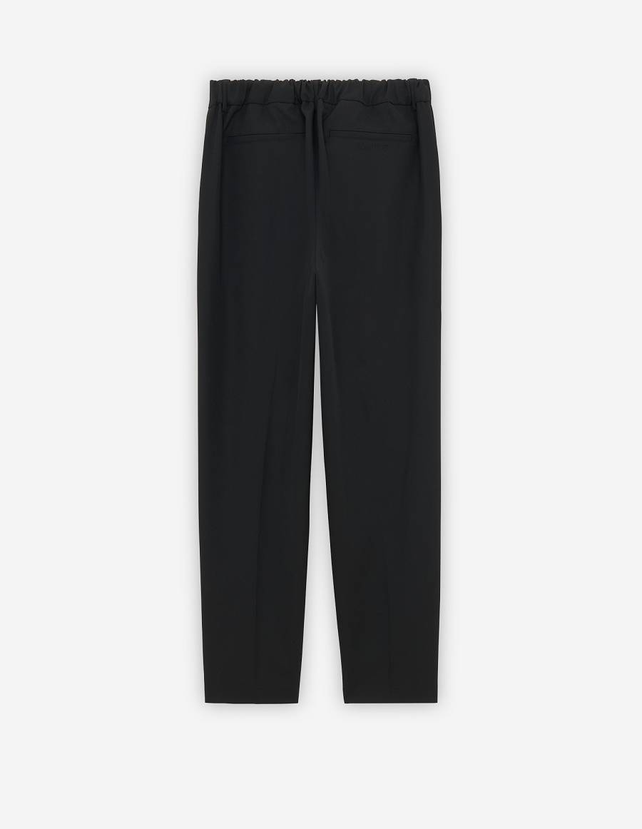 Black Men's Maison Kitsune City Pants | AU-M0605