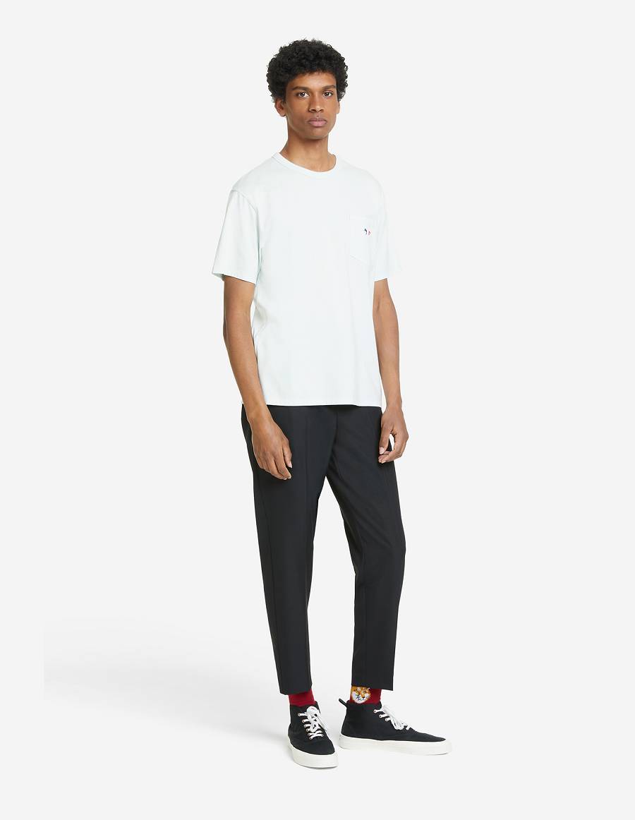 Black Men's Maison Kitsune City Pants | AU-M0605