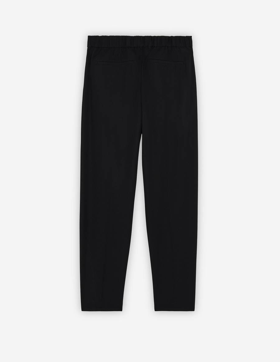 Black Men's Maison Kitsune City Pants | AU-Y0498