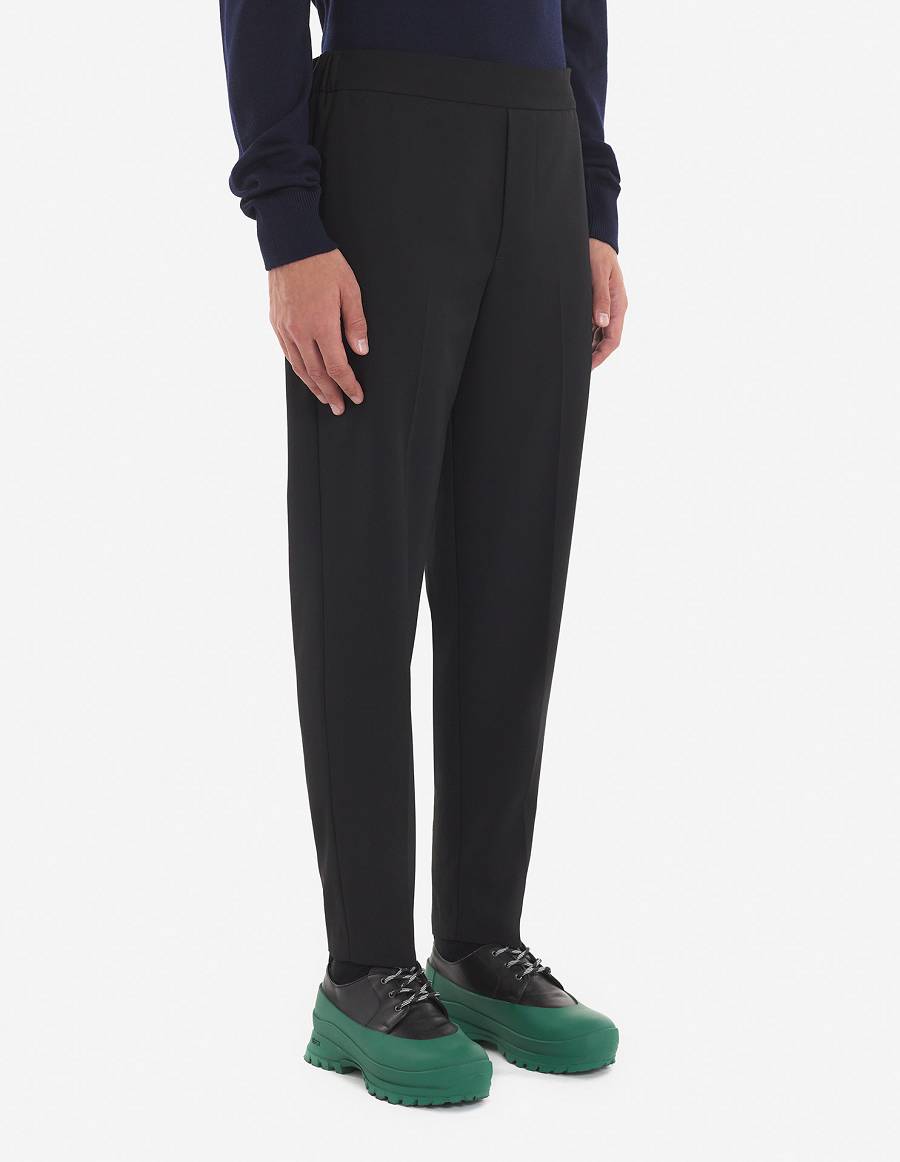 Black Men's Maison Kitsune City Pants | AU-Y0498