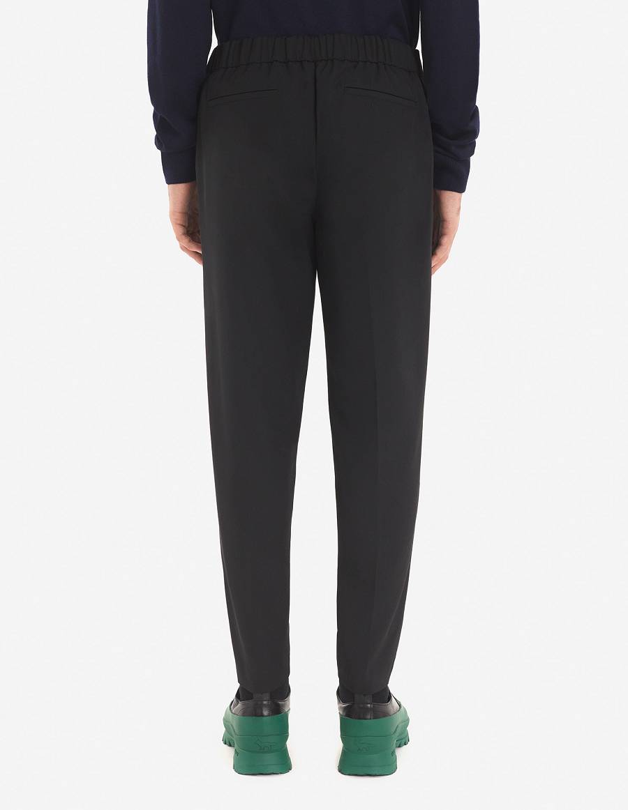 Black Men's Maison Kitsune City Pants | AU-Y0498