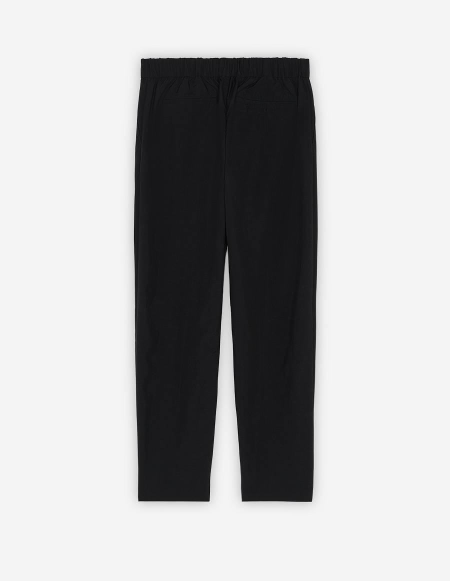 Black Men's Maison Kitsune City Pants | AU-Z0436