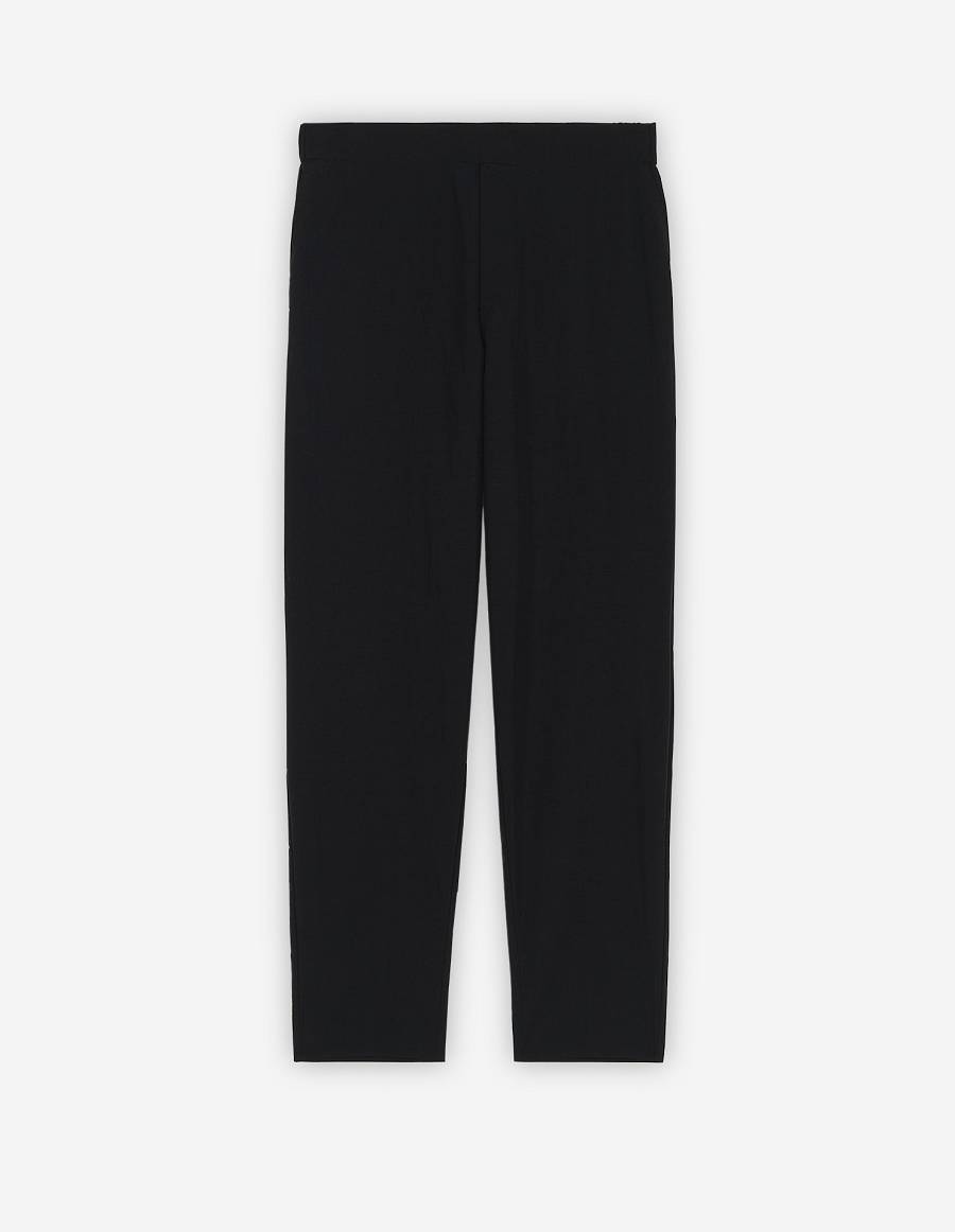 Black Men\'s Maison Kitsune City Pants | AU-Z0436