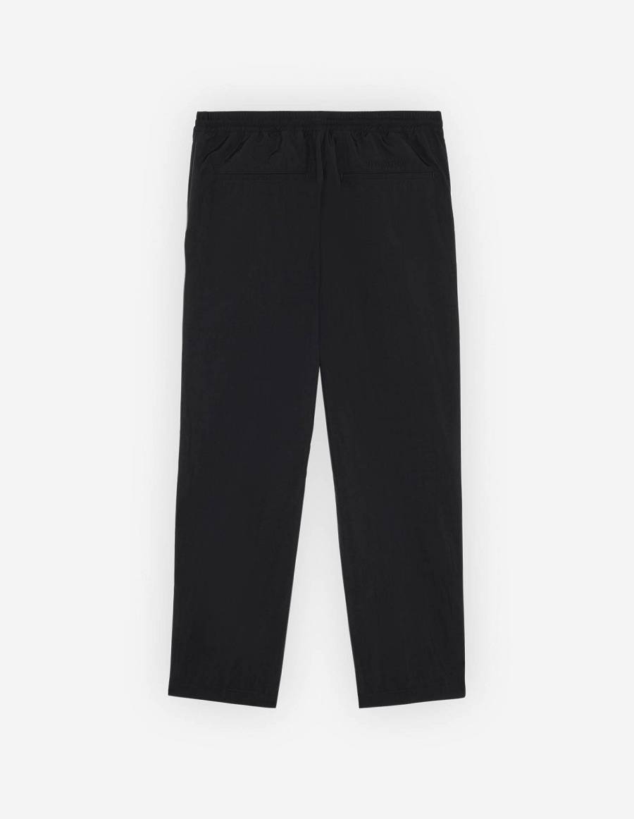 Black Men's Maison Kitsune Drawstring Pants | AU-H772