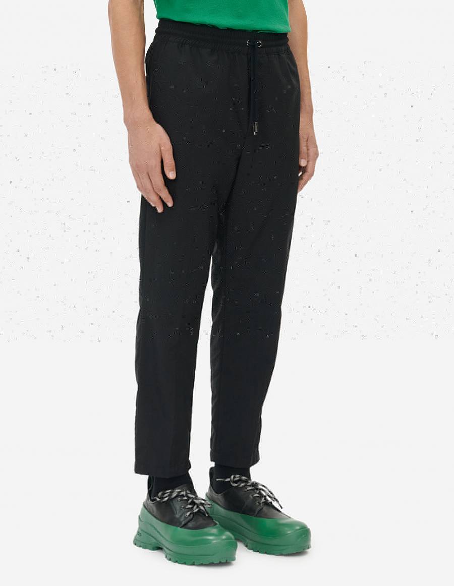 Black Men's Maison Kitsune Drawstring Pants | AU-H772