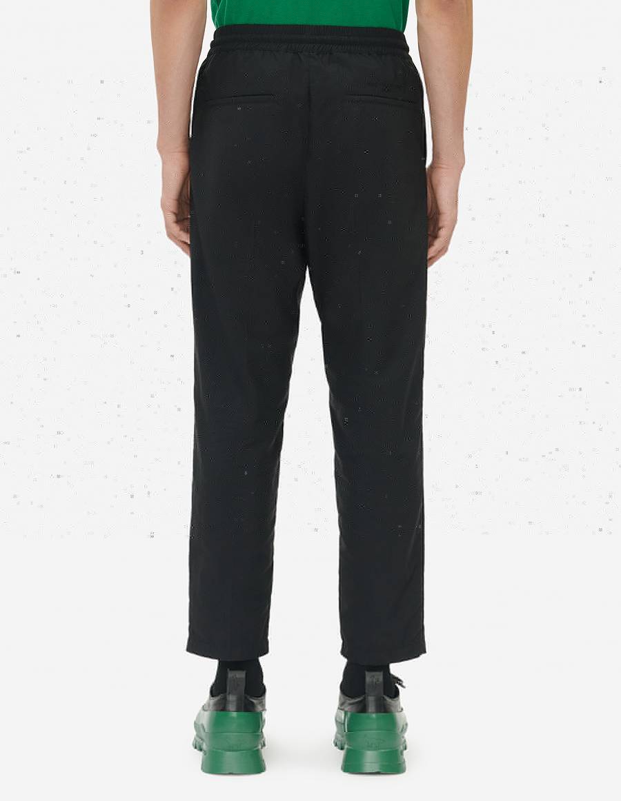 Black Men's Maison Kitsune Drawstring Pants | AU-H772