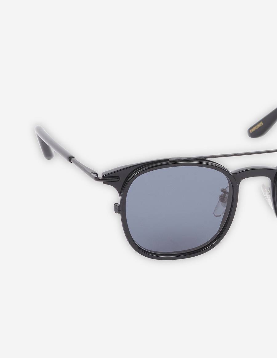 Black Men's Maison Kitsune Mk X Khromis Metal Frame Sunglasses Accessories | AU-Q0253