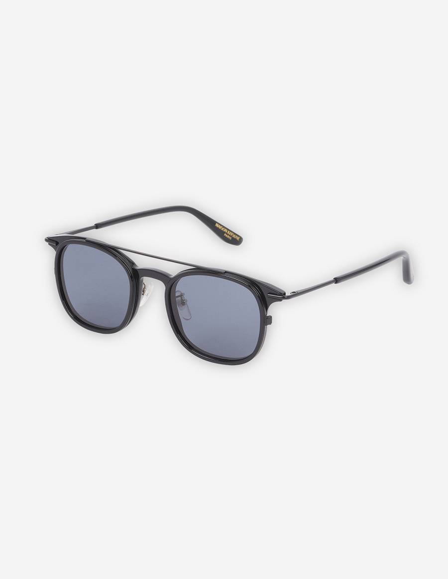 Black Men\'s Maison Kitsune Mk X Khromis Metal Frame Sunglasses Accessories | AU-Q0253