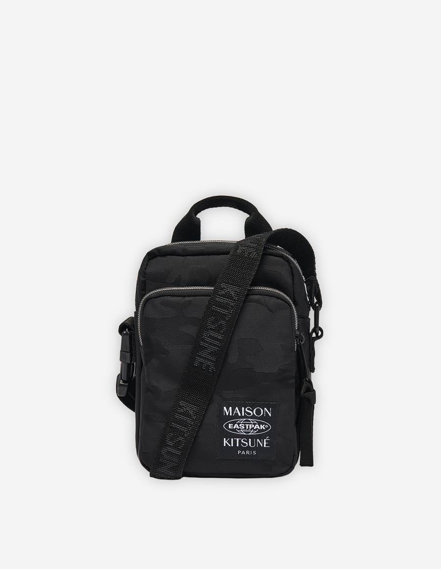 Black Men\'s Maison Kitsune Mkxeastpak One Crossbody Bags | AU-L0952