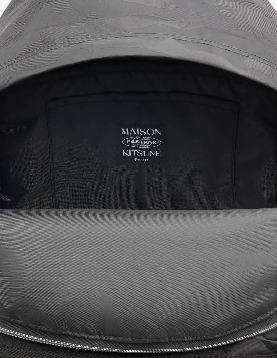 Black Men's Maison Kitsune Mkxeastpak Padded Backpack Bags | AU-E0671