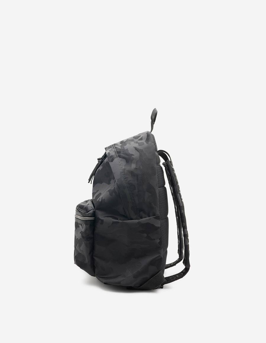 Black Men's Maison Kitsune Mkxeastpak Padded Backpack Bags | AU-E0671