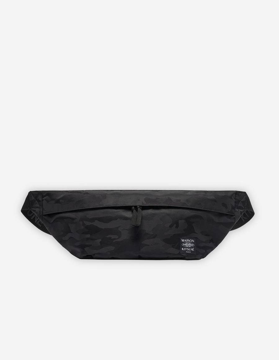 Black Men\'s Maison Kitsune Mkxeastpak Springer Xl Bumbag Bags | AU-E0149