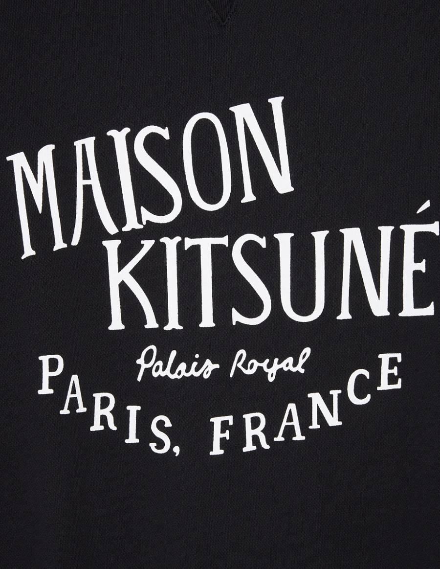 Black Men's Maison Kitsune Palais Royal Classic Sweatshirts | AU-C0115