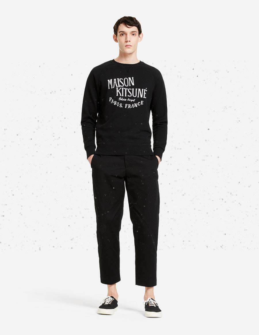 Black Men's Maison Kitsune Palais Royal Classic Sweatshirts | AU-C0115