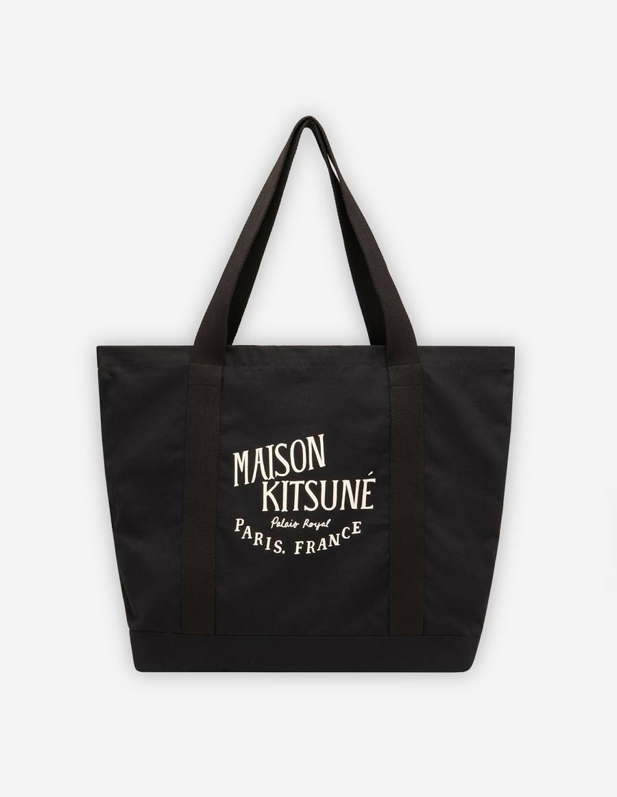 Black Men\'s Maison Kitsune Palais Royal Shopping Bags | AU-U0122