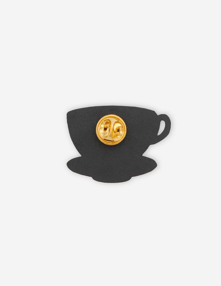 Black Men's Maison Kitsune Pins Cafe Kitsune Cup Accessories | AU-Z0320