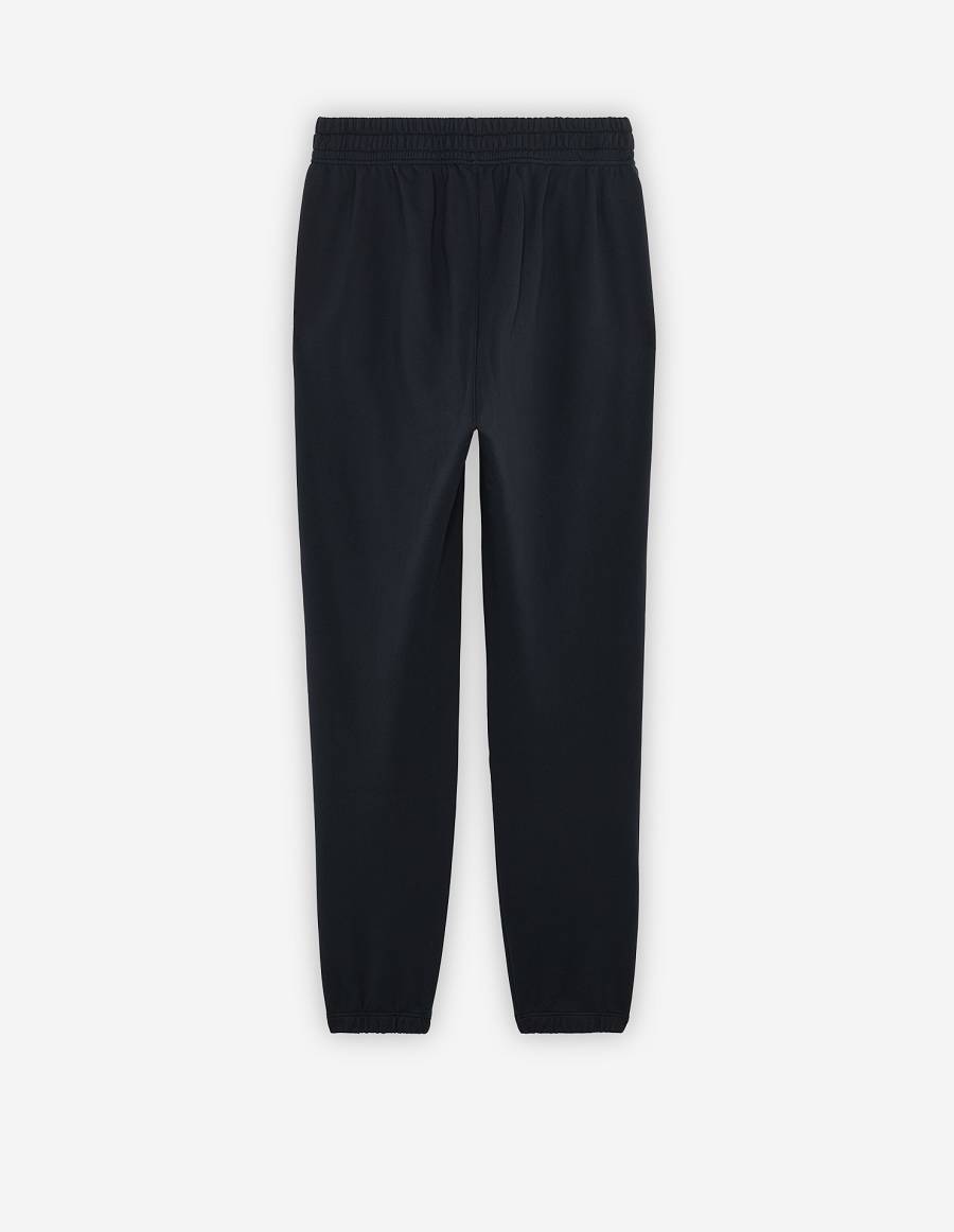 Black Men's Maison Kitsune Rue De Richelieu Regular Jog Pants | AU-Y0469