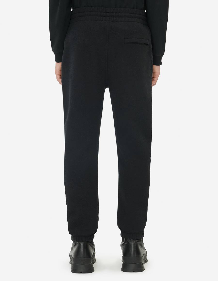 Black Men's Maison Kitsune Rue Richelieu Drawsting Regular Jog Pants | AU-B0664