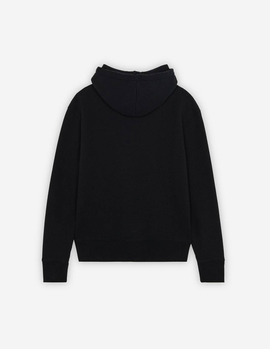 Black Men's Maison Kitsune Rue Richelieu Classic Hoodies | AU-L0662