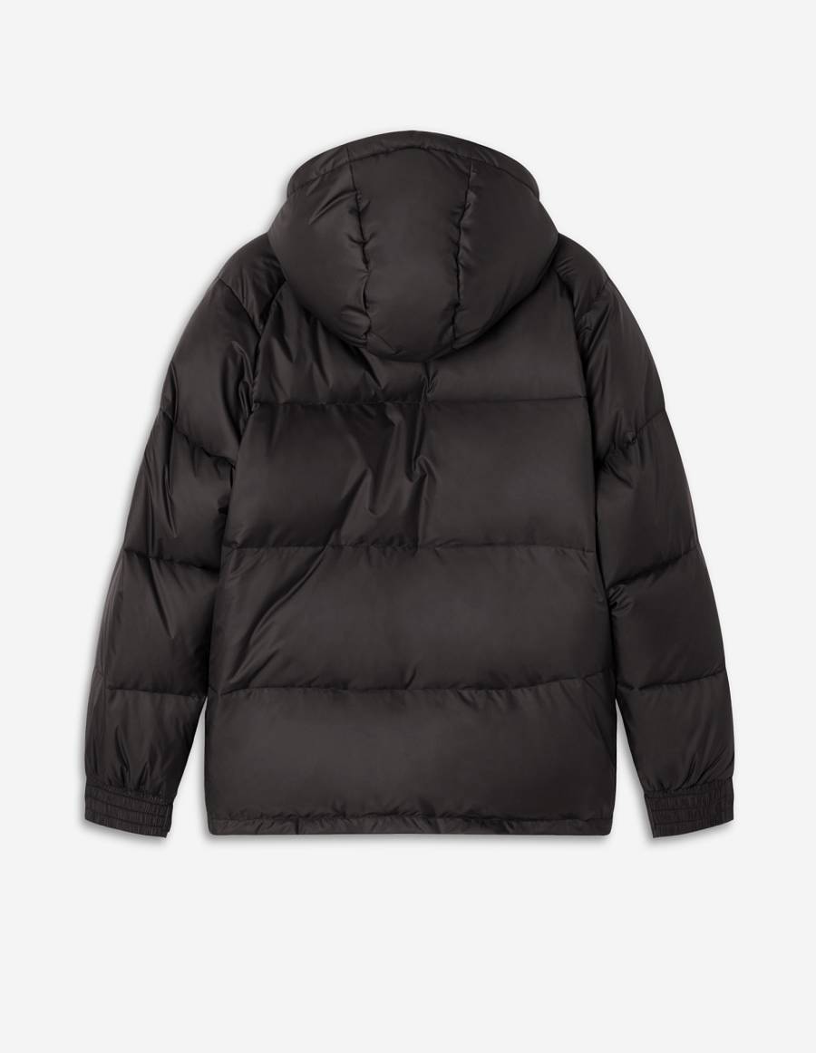 Black Men's Maison Kitsune Short Down Jackets | AU-Y0701