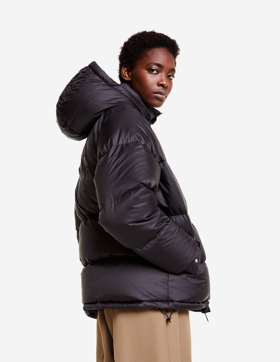 Black Men's Maison Kitsune Short Down Jackets | AU-Y0701