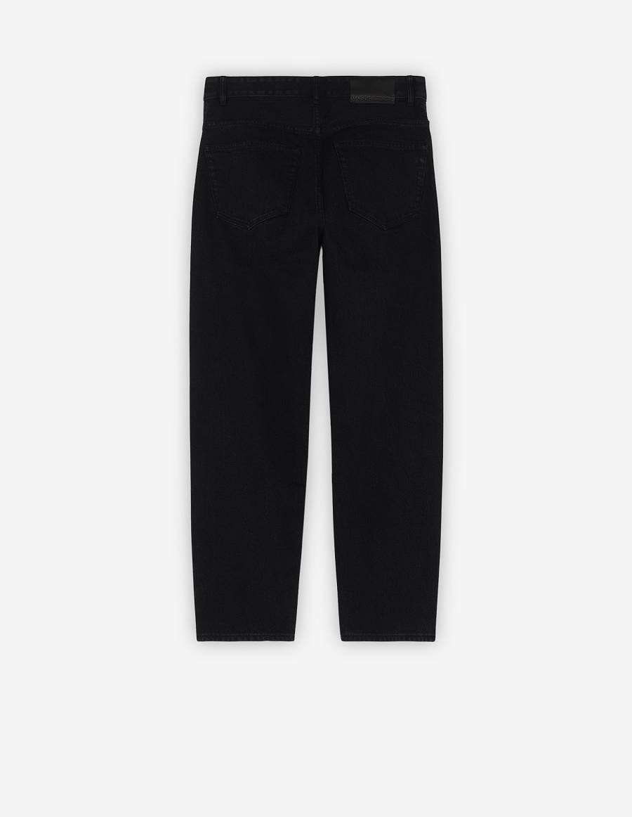 Black Men's Maison Kitsune Tapered Fit Jeans | AU-W0136