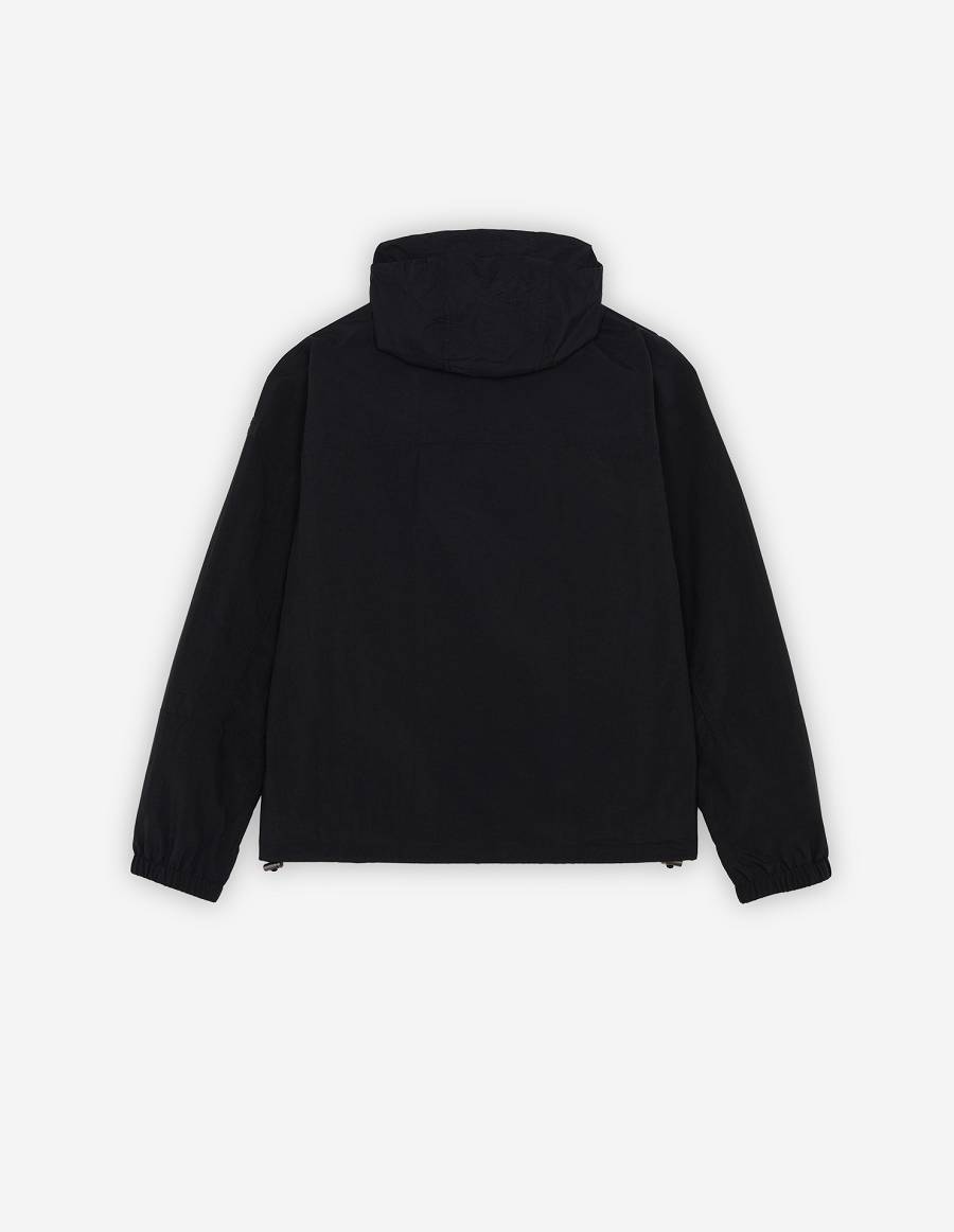 Black Men's Maison Kitsune Technical Jackets | AU-K0129