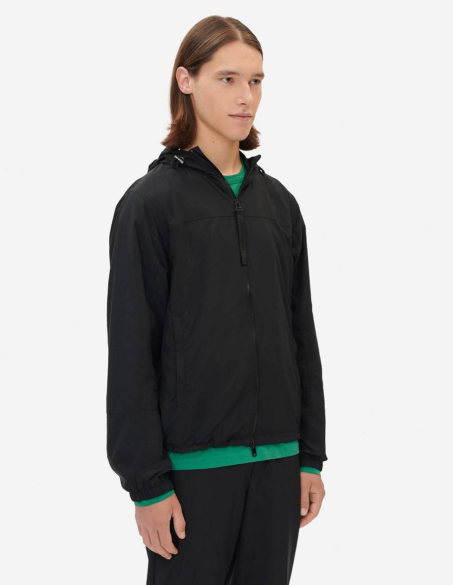 Black Men's Maison Kitsune Technical Jackets | AU-K0129