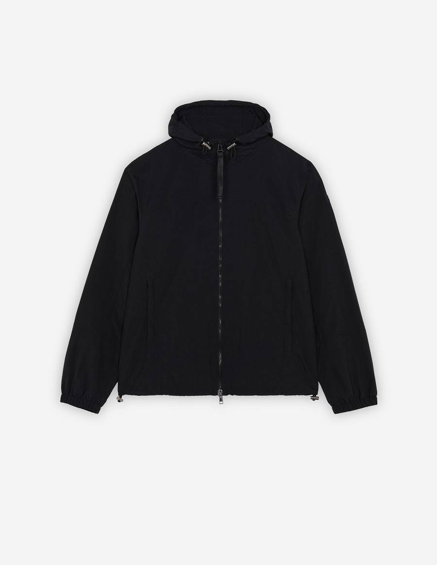 Black Men\'s Maison Kitsune Technical Jackets | AU-K0129