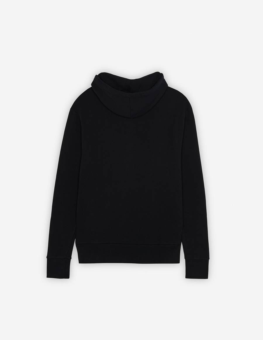 Black Women's Maison Kitsune Cafe Kitsune New Hoodies | AU-Q0757